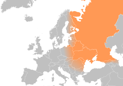 Carte géographique en gris et orange