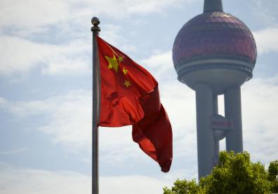 Drapeau, Chine, Shanghai 