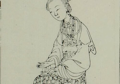 Estampe chinoise de La Dame aux poings fermés