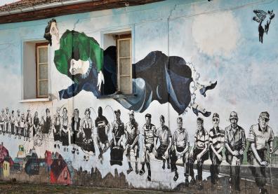 Street art village bulgare Staro Zhelezare 