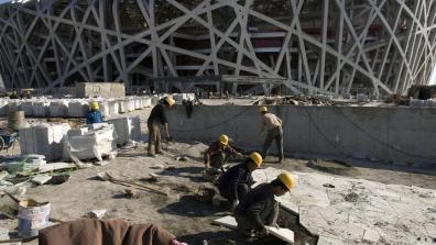 Construction d'un stade à Pékin