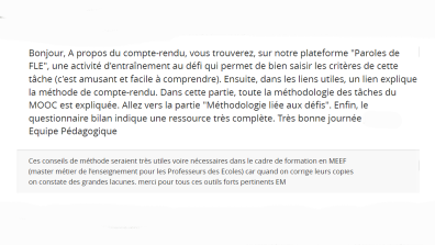 Brumelot Hoppe - Figure 1 - échange entre tuteur et apprenant au sein d'un MOOC