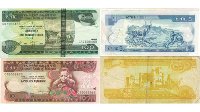 Billets éthiopiens en Birr ETB (coll. Ronny Meyer)