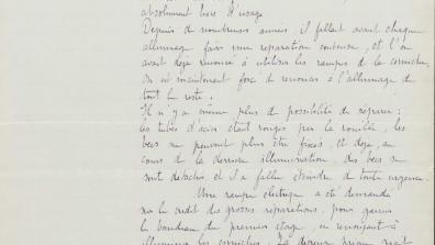 Lettre de Paul Barrias du 30 novembre 1927, Archives nationales de Pierrefitte, F/21/5972