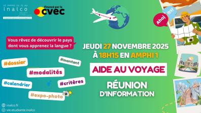 Réunion d'information Aide au voyage 2025-2026
