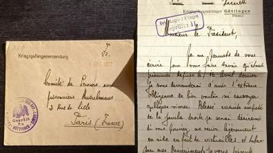 Lettre adressée au Comité de Secours aux prisonniers Musulmans, 1917, 62AJ/68, Archives nationales de Pierrefitte