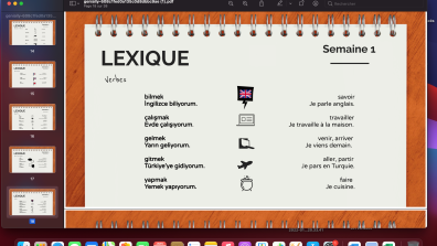 Mooc turc - Image 3 - Lexique semaine 1