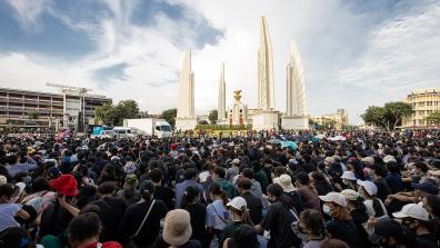 The protests on August 16, 2020 in a large demonstration organized under the Free Youth umbrella (Thai: เยาวชนปลดแอก; RTGS: yaowachon plot aek) at the Democracy Monument in Bangkok.