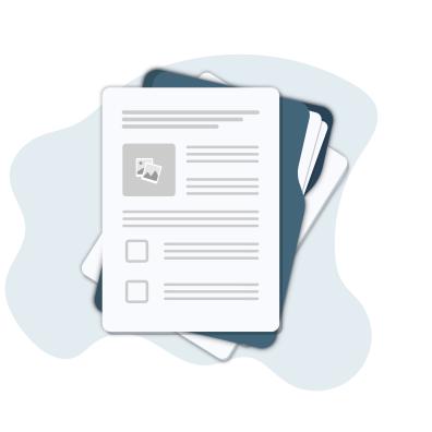 Contract papers, document, folder with stamp and text, contract signing, contract agreement