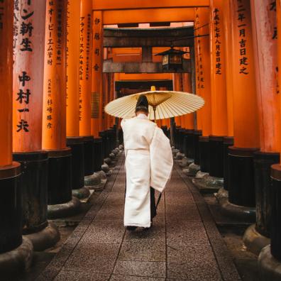  Prêtre shintō du sanctuaire Fushimi-Inari, Kyōto (Japon)