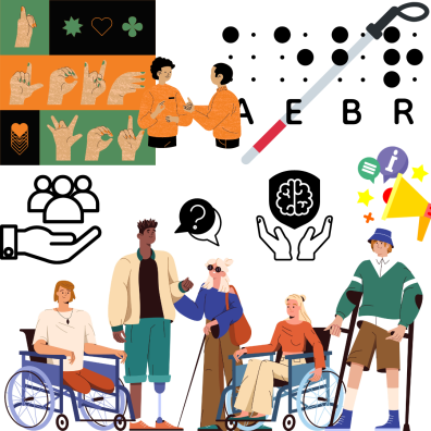 Illustration de différents handicaps