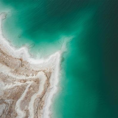 Vue aérienne de la mer Morte