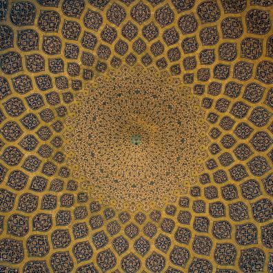 Plafond de la mosquée du Cheikh Lotfallah, Ispahan (Iran)