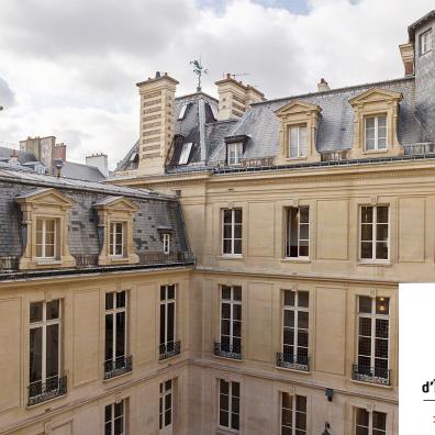 Vue sur les toits de la Maison de la recherche de l'Inalco