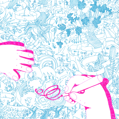 Illustration de deux mains qui dessinent une fresque 