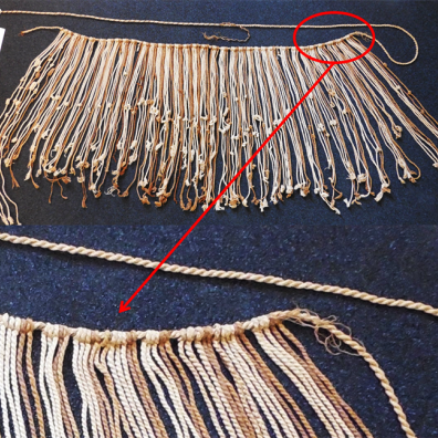 Quechua - Figure 3. Quipu Inca provenant de Nazca organisé en sériation des couleurs. Musée du Quai Branly, réf. 71.1964.19.1.5. (Photo C. Gonzalez).