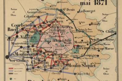 Carte de la Commune de Paris 1871