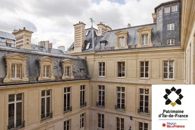Vue sur les toits de la Maison de la recherche de l'Inalco