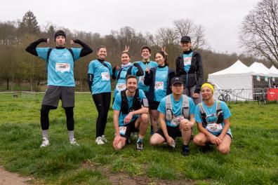 photo de groupe - départ du 18km
