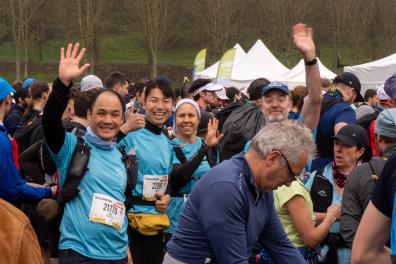 Les courreurs du 35km s'alluent