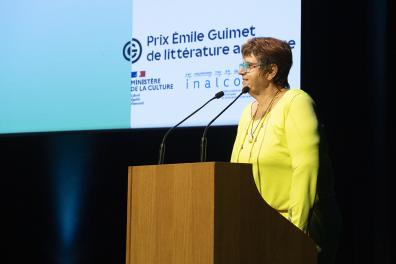 Yannick Lintz, présidente du musée Guimet, inaugure l'événement