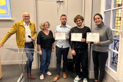 Les lauréats du prix de thèse du GIS Etudes Africaines en France 2025, avec le directeur et la sous-directrice du GIS Etudes Africaines en France