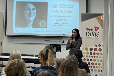 Louise de Brisson à la cérémonie de remise du prix Pierre-François Caillé de la traduction 2025