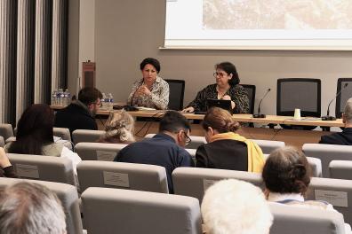 Anna Leyloyan-Yekmalyan, Maître de conférences à l’INALCO et fondatrice et directrice scientifique de l'association Hishatakaran, et Gayane Budaghyan, historienne et experte de l'association Hishatakaran