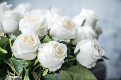 bouquet de roses blanches