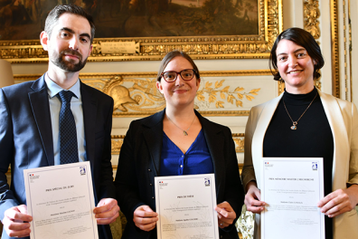 De gauche à droite : Maxime Launay, Agathe Couderc et Claire Caniaux