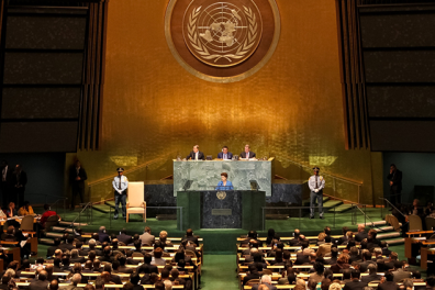 The President of Brazil, Dilma Rousseff, opens the General Debate of the 66th Session of the General Assembly of the United Nations. New York, September 21, 2011.