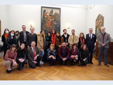 Bénéficiaires afghans, contributeurs, référents académiques et membres du bureau de la Fondation Inalco 