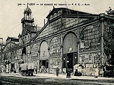 Paris, le marché du Temple, près de la place de la République.