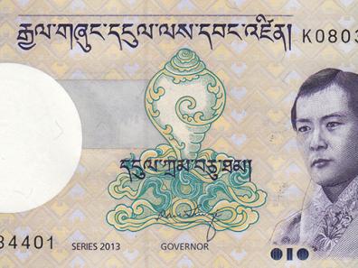 Tibet - Bhoutan - Billet bhoutanais de 10 ngultrum. DR.