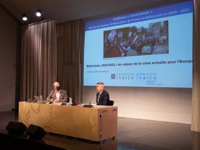 Julien Vercueil et Nicolas de Lacoste, ambassadeur de France en Biélorussie de 2020 à 2021