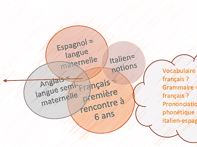 Figure 1: illustration d'un répertoire langagier vue par une apprenante de français