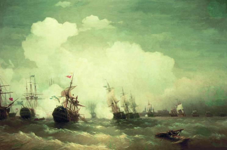 Bataille de Revel, Ivan Aïvazovski, 1846