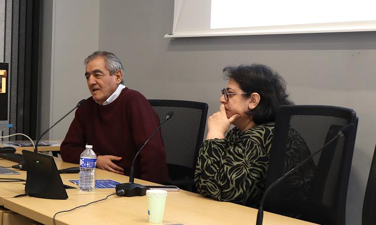 Anna Leyloyan-Yekmalyan, fondatrice et directrice scientifique de l'association Hishatakaran, et Manvel Sargsyan, architecte, historien de l’architecture, expert de Hishatakaran