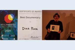 Remise du prix du meilleur film documentaire - Dima Punk (2019) de Dominique Caubet - Apulia Web Fest (Lecce, Italie, 2021)