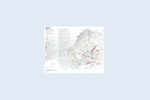 Carte géographique des pays baltes