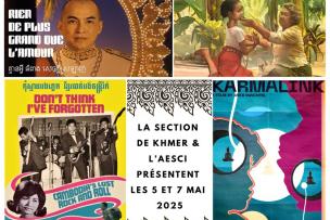 Affiche avec collage de visuels Khmers
