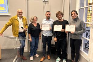 Les lauréats du prix de thèse du GIS Etudes Africaines en France 2025, avec le directeur et la sous-directrice du GIS Etudes Africaines en France