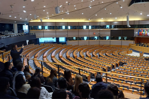 Visite guidée de l'hémicycle du Parlement européen 