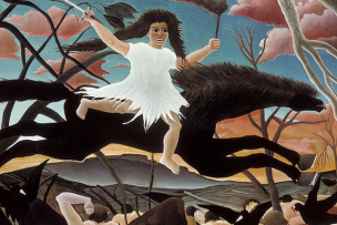 Henri Rousseau, La Guerre, Vers 1894, huile sur toile, H. 114,5 ; L. 195,0 cm.