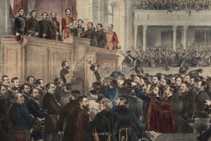 La cérémonie d’ouverture du Parlement hongrois à Pest le 5 juillet 1848